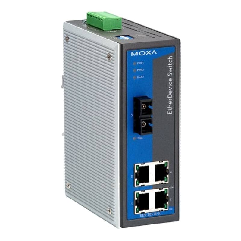 Moxa EDS-308-S-SC 8-Port Single-mode SC Industrial Switch