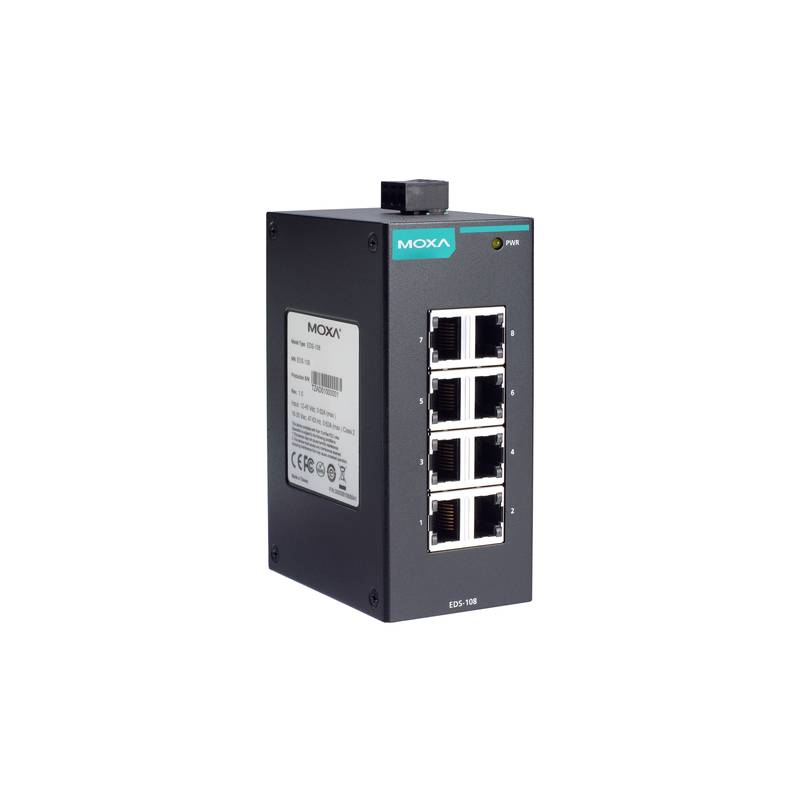 Moxa EDS-108 8-Port Compact Unmanaged Industrial Switch