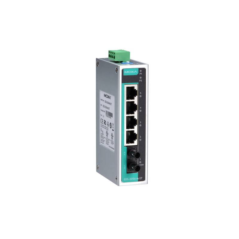 Moxa EDS-205A 5-Port Compact Unmanaged Industrial Ethernet Switch