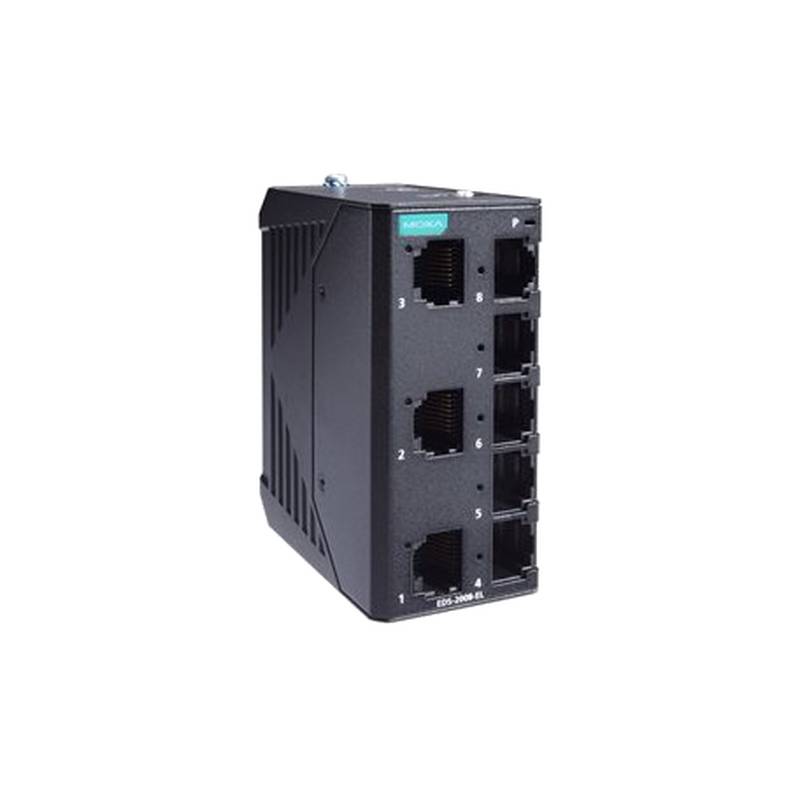 Moxa EDS-2008-EL 8-Port DIN Rail Mount Industrial Ethernet Switch